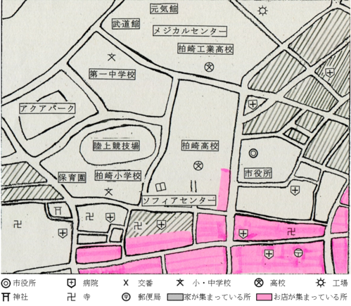 市役所のまわりの地図