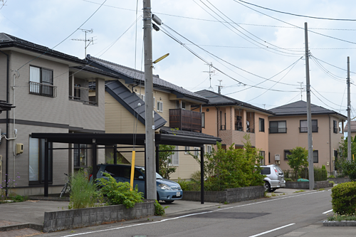 新しくできた住宅地「緑が丘ニュータウン」(田尻小学校の近く)