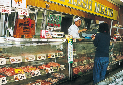 商店街のお肉屋さん
