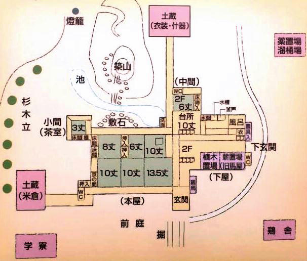 三余堂の見取り図